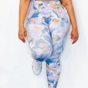 Watercolor - Golden Purple Leggings **new with tags**